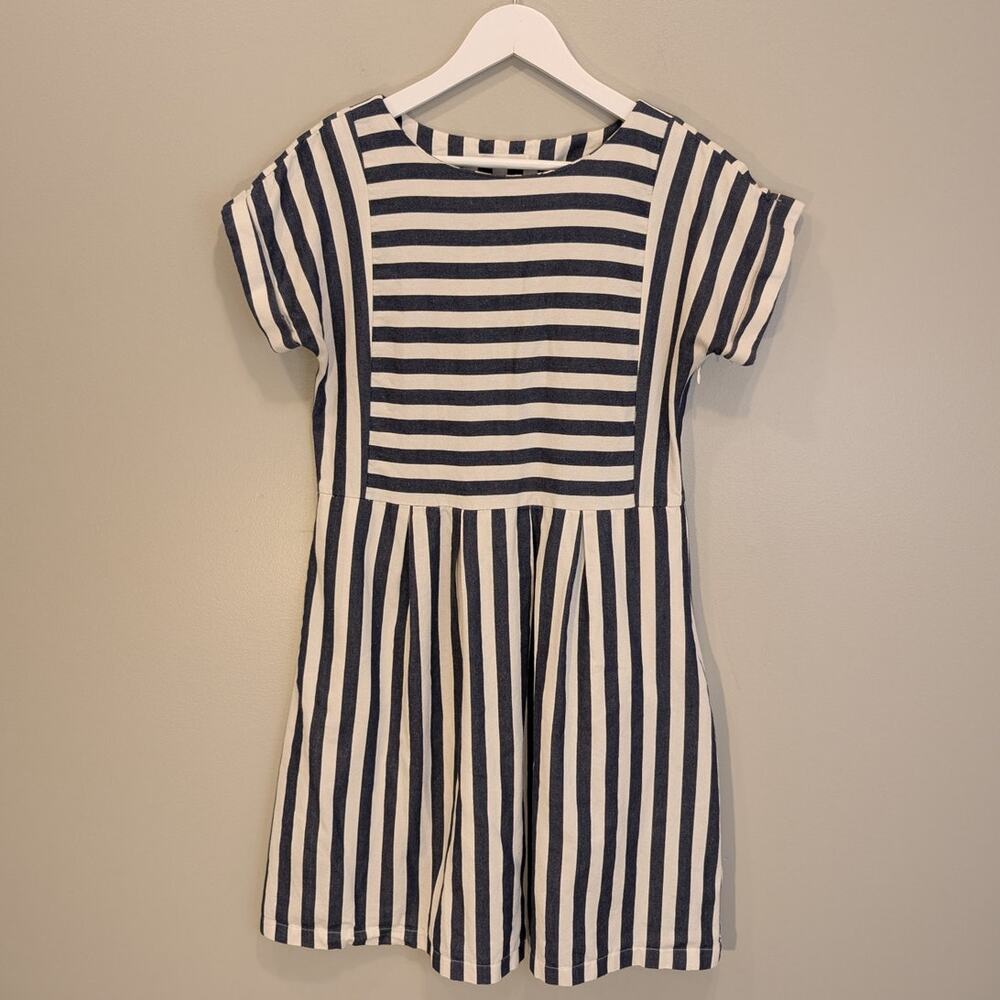 Clad&Cloth Dress Stripped Pockets Coastal Scandigirl Casual Beach - Size S
